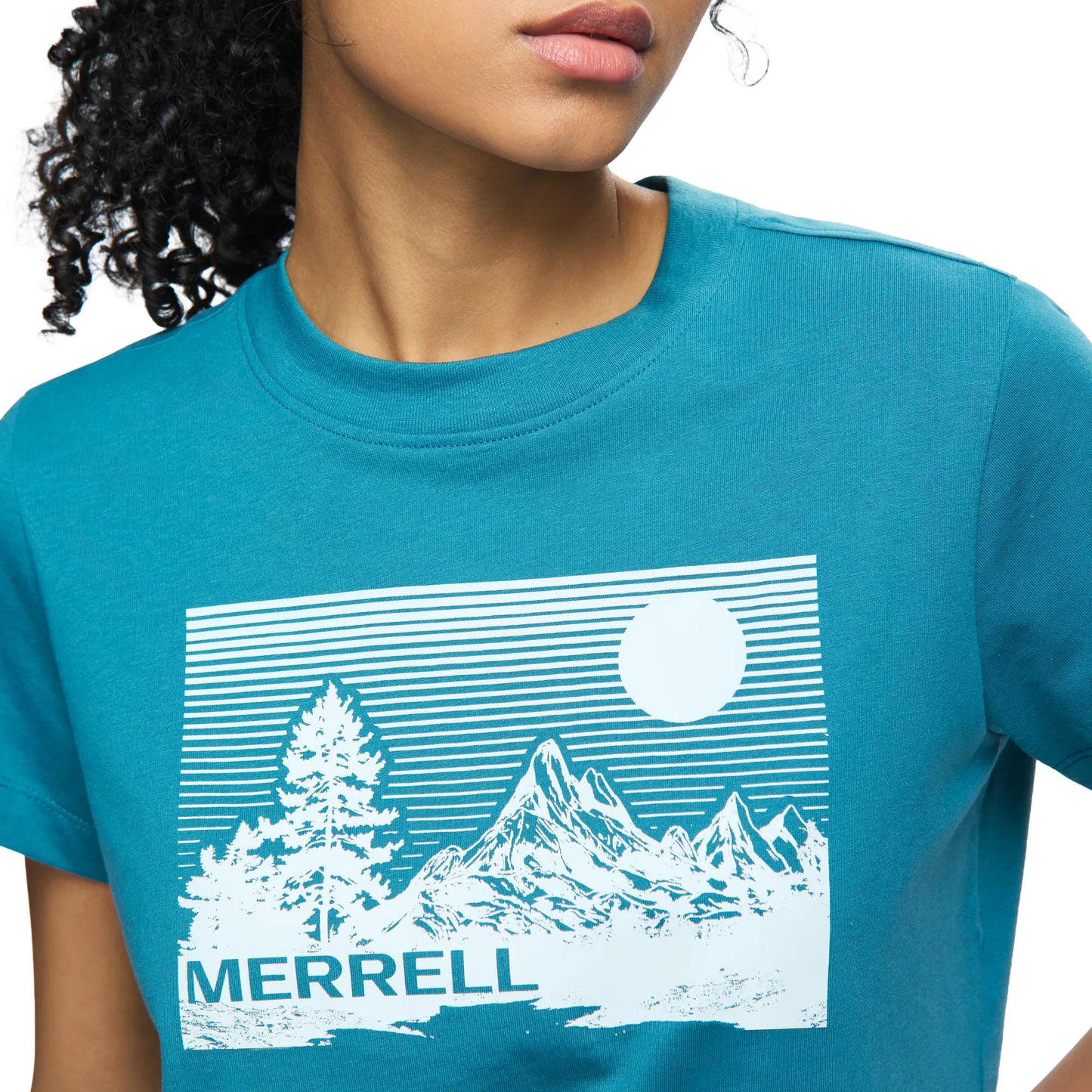Women's Stripe Landscape Graphic Crew Tee - US 7278