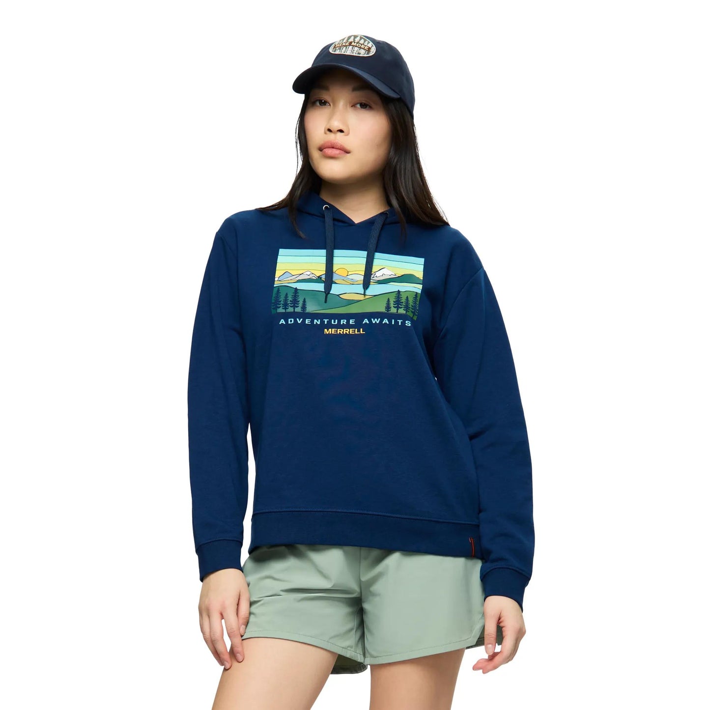 Women's Await Adventure Semi-Cropped Graphic Hoody - US 3331